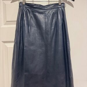 Vintage Liz Roberts Robert Elliot Leather Skirt